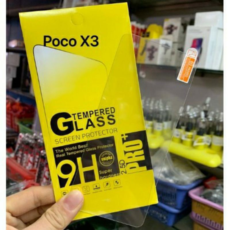 Kính cường lực Xiaomi Poco X3 / Poco X3 NFC (Chuẩn 9H Trong Suốt, Không Full)