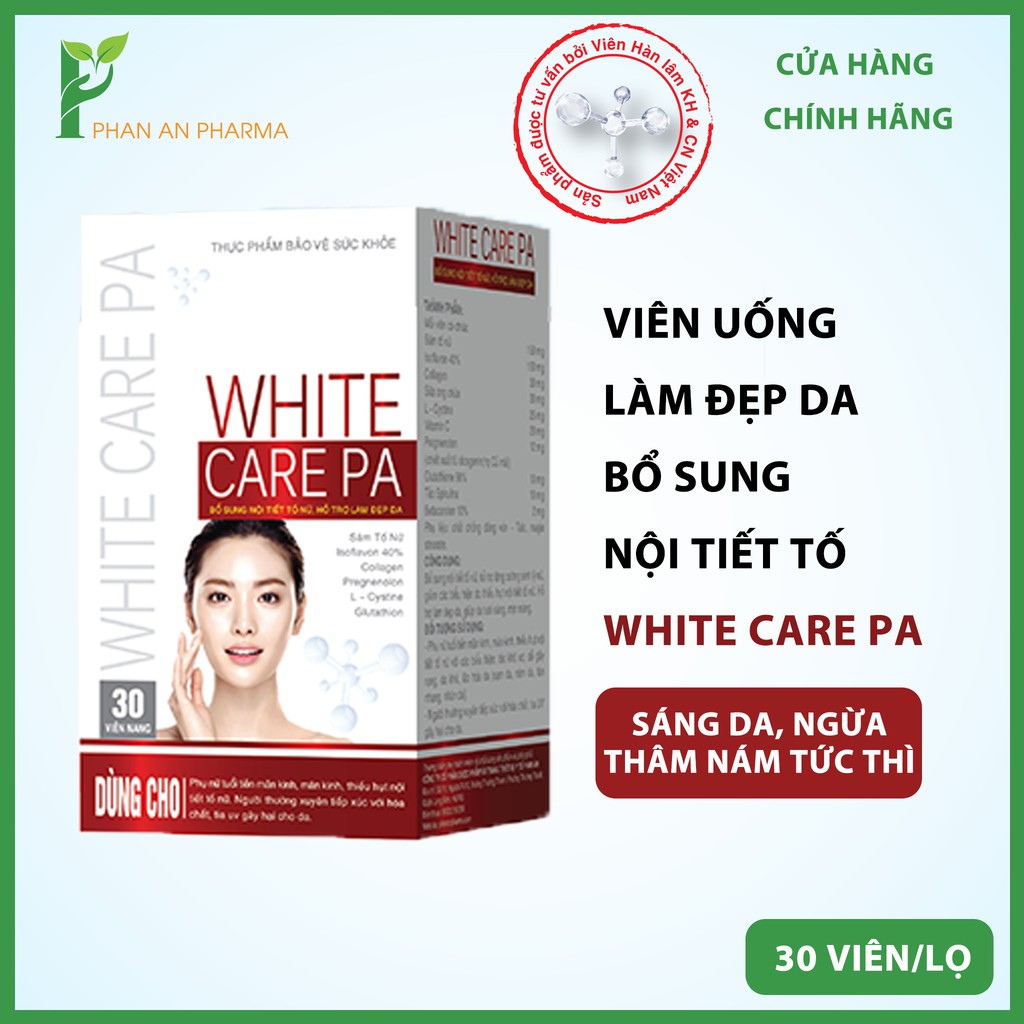 Viên uống dưỡng da White Care PA, viên uống giúp hỗ trợ điều trị nám da - CN20 -[CHÍNH HÃNG]