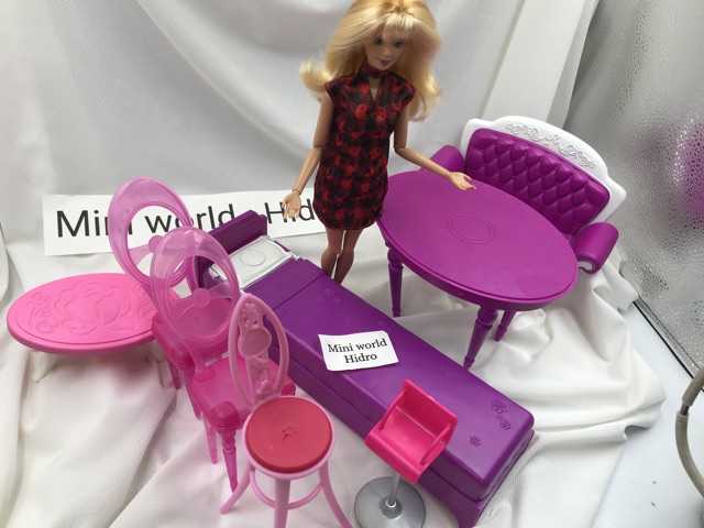 Nội thất chính hãng búp bê Barbie. Tủ giày, tủ quần áo cho búp bê Barbie