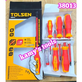 Bộ tua vít cách điện tolsen 38013 bộ 6 cây