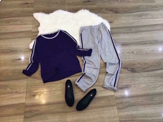 Bộ thể thao mặc nhà thu đông