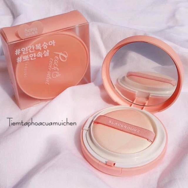 [Chính hãng] Phấn Nước Che Phủ Cao,Bền Màu Cả Ngày BLACK ROUGE Peach cover velvet cushion | BigBuy360 - bigbuy360.vn