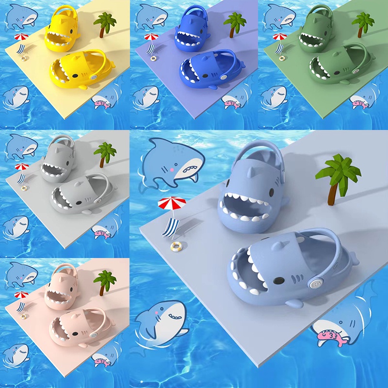 SANITKUN Giày mát cá mập stereo cho trẻ em