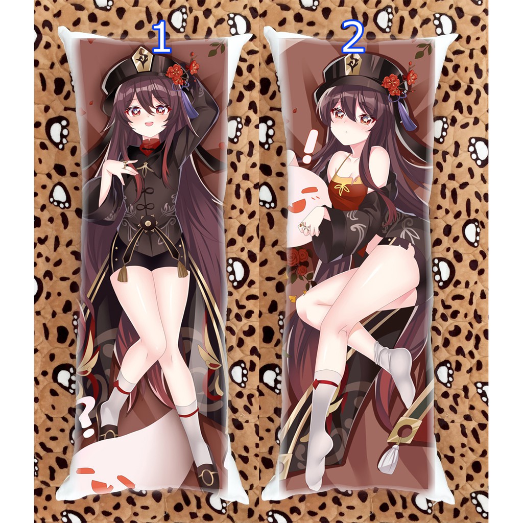 Gối ôm dài anime manga game hu tao genshin impact 1mx40cm