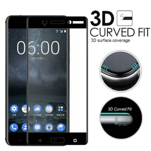 Kính cường lực full màn hình cho Nokia 6
