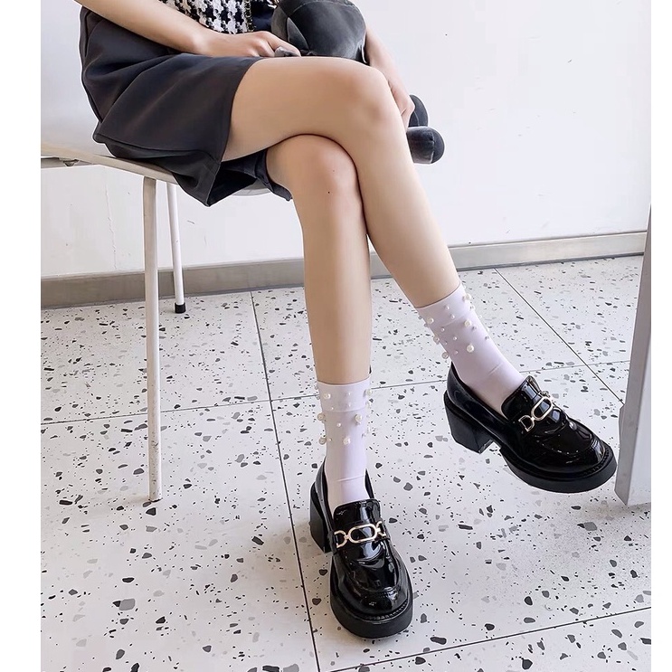 GIÀY DA NỮ VINTAGE CAO GÓT - GIÀY LOLITA NỮ DA CAO CẤP