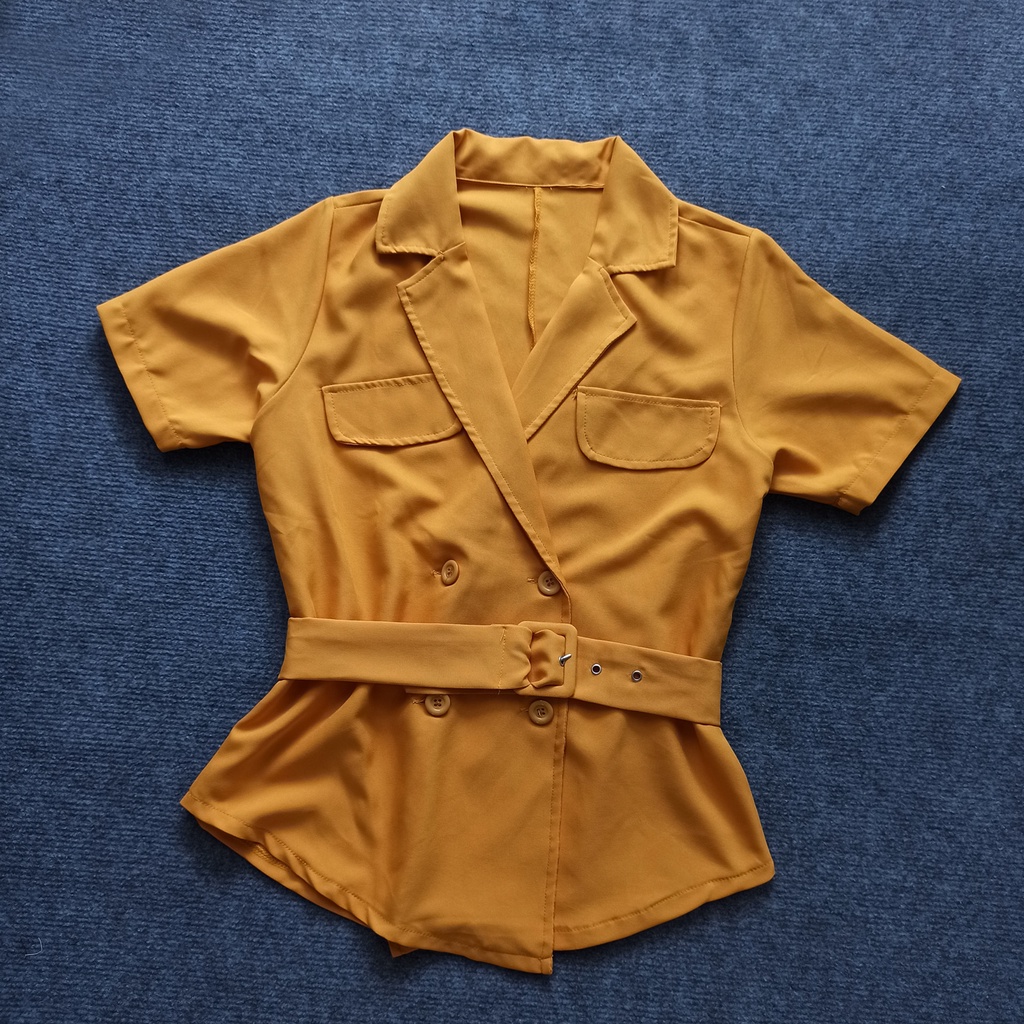 Set vest màu vàng