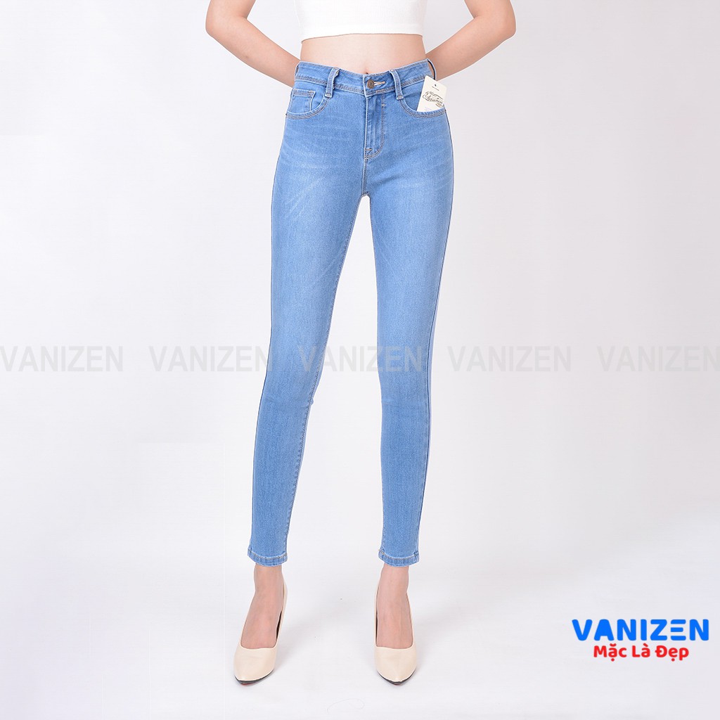 Quần Jean Nữ Lưng Cao Skinny Tôn Dáng Có Nhiều Màu Vanizen Shop mã 400
