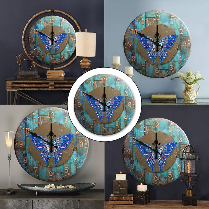 Tranh Thêu Chữ Thập Đính Đá Kim Cương 5D Hình Đồng Hồ Mandala