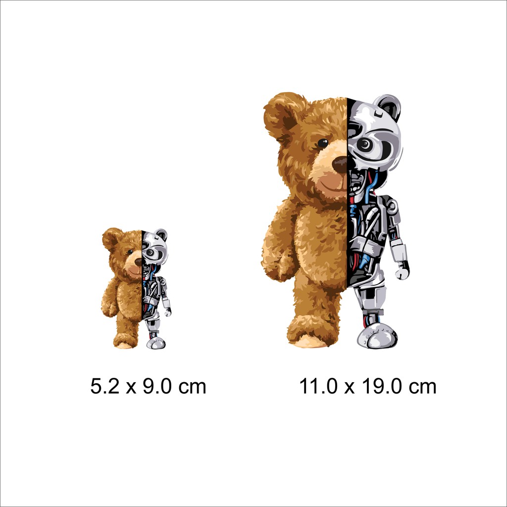 Hình ủi , hình in nhiệt  - Nửa Gấu mẫu trẻ em