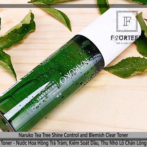 NARUKO TEA TREE SHINE CONTROL AND BLEMISH CLEAR TONER 150ML - NƯỚC HOA HỒNG TRÀ TRÀM