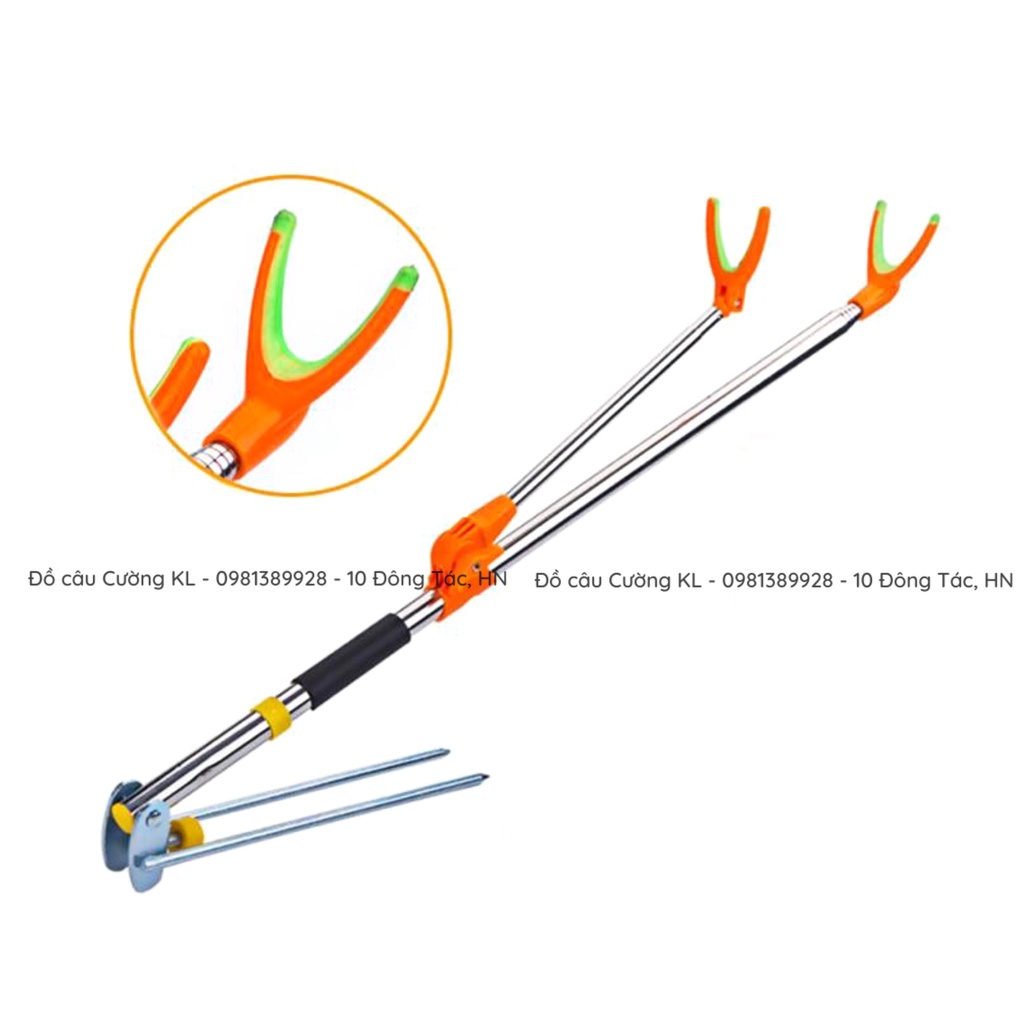 Chống cần tay inox đầu cam xanh, đen xanh