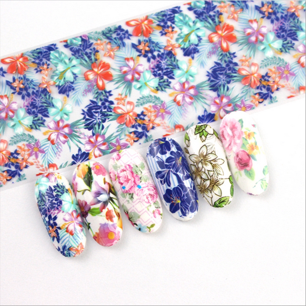 [Hàng mới về] Set 10 sticker trang trí móng nghệ thuật hình hoa đẹp mắt