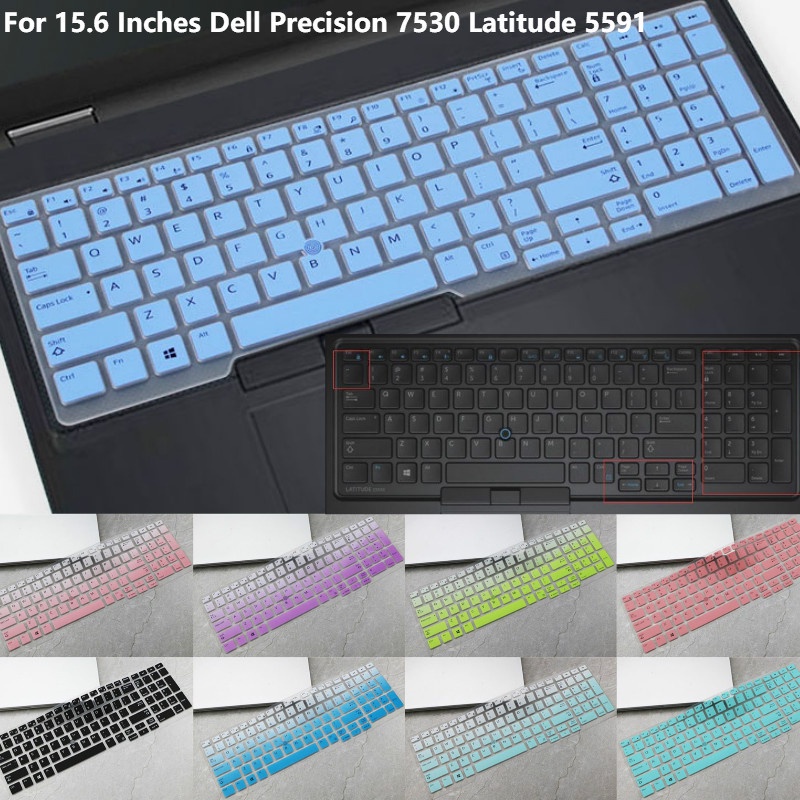 Tấm phủ Silicon siêu mỏng bảo vệ bàn phím cho laptop Dell Precision 7530 Latitude 559115.6 Inches