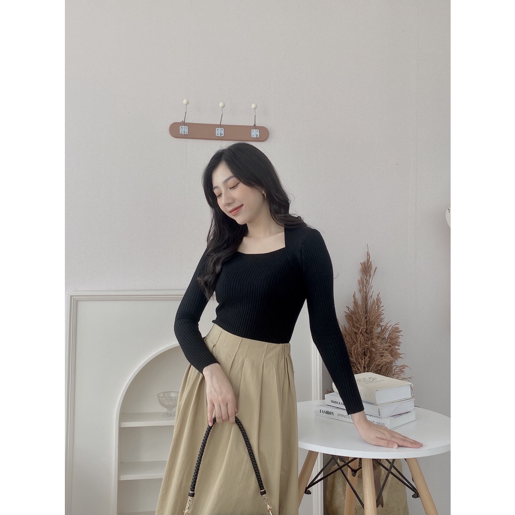 ÁO LEN ĐU SÁT CỔ VUÔNG | BigBuy360 - bigbuy360.vn