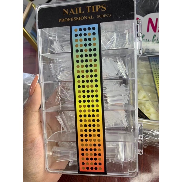 Móng nối phom THANG, NHỌN. Nail tips hộp 500 móng