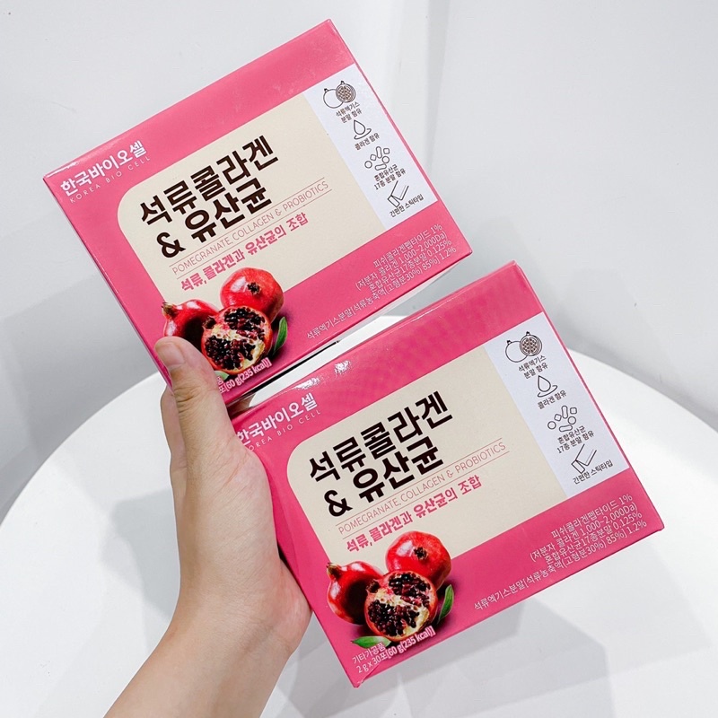 Bột Collagen Uống Lựu Đỏ Korea Bio Cell Hàn Quốc Chính Hãng 30 Gói Vitamin C