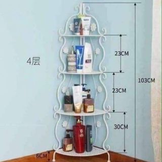 kệ góc sắt tam giác 4 tầng hoa văn