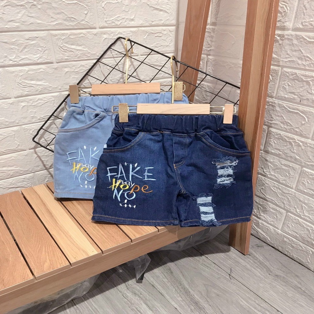 Quần Sooc Jean,Quần Đùi FAKE Cho Bé Trai Và Bé Gái Từ 10-25kg.Set quần trẻ em FK2104 BINBON KIDS