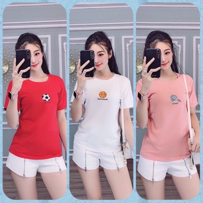 ÁO THUN NỮ CỔ TRÒN TAY NGẮN FOM RỘNG