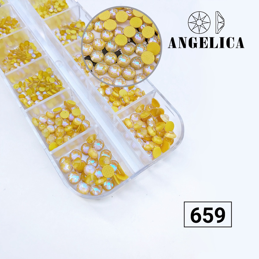 Đá Chân Lưới 14 Khía Light Topaz Fluorescence ANGELICA 659