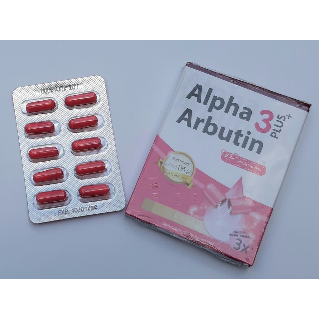 Viên kích trắng Alpha Arbutin 3 Plus+ hộp 10 viên