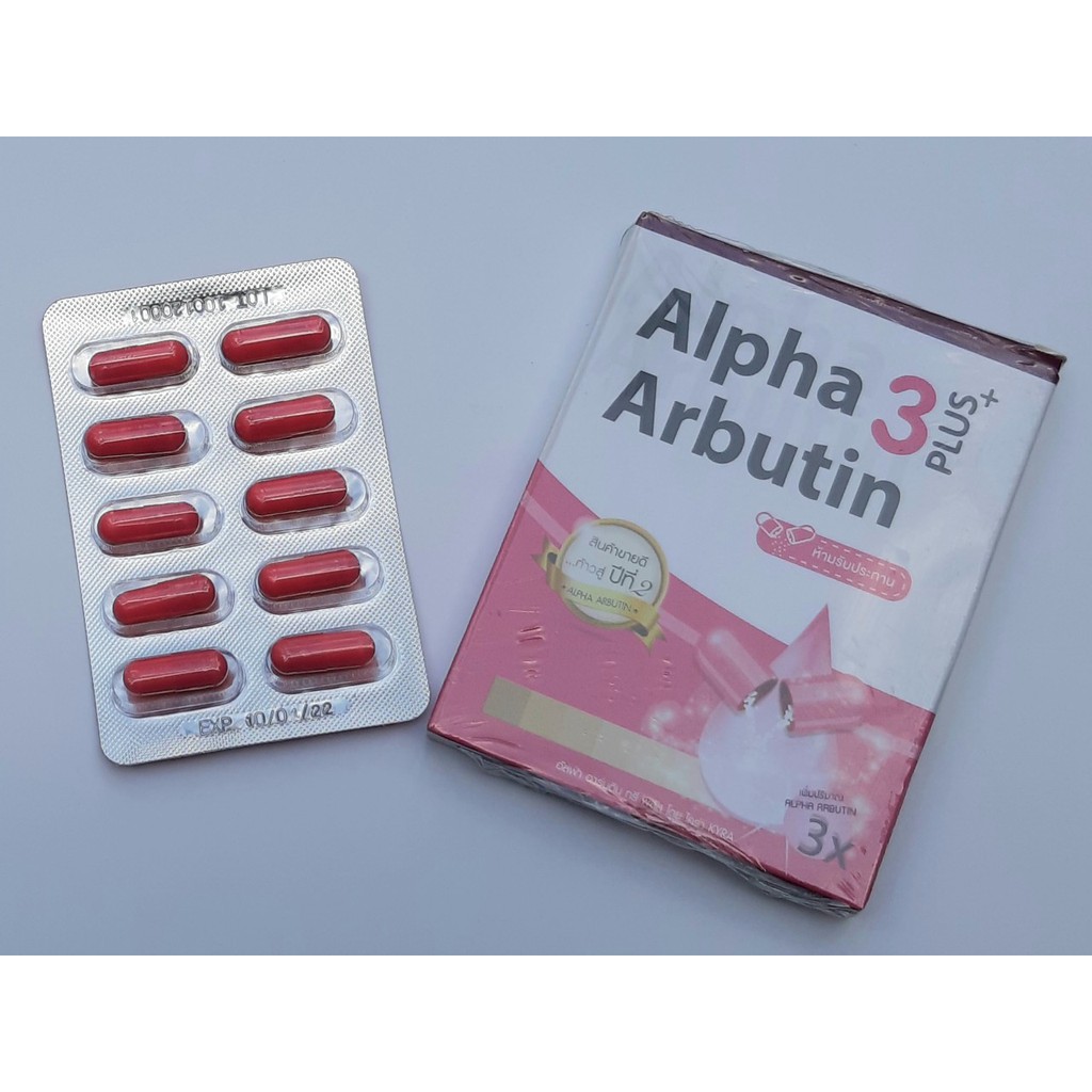 Viên kích trắng body Alpha Arbutin 3 Plus+ hộp 10 viên
