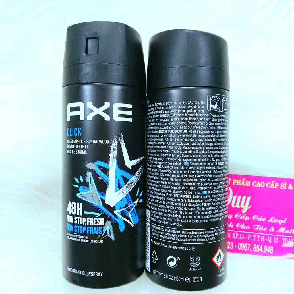 Xit Khử Mùi Toàn Thân Nam AXE -  ADIDAS 150ml - Mang Lại Hương Thơm Nam Tính Quyến Rũ.