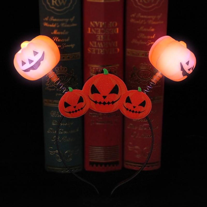Băng Đô Cài Tóc Hình Đầu Lâu Phát Sáng Trong Đêm Halloween