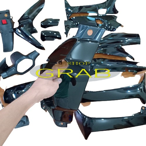 Dàn áo xe Wave Anpha , Wave ZX , Wave 110 Dòng Pha Đèn 1 Bóng - Phanh Đĩa, nhựa ABS nguyên sinh màu ĐEN - A535