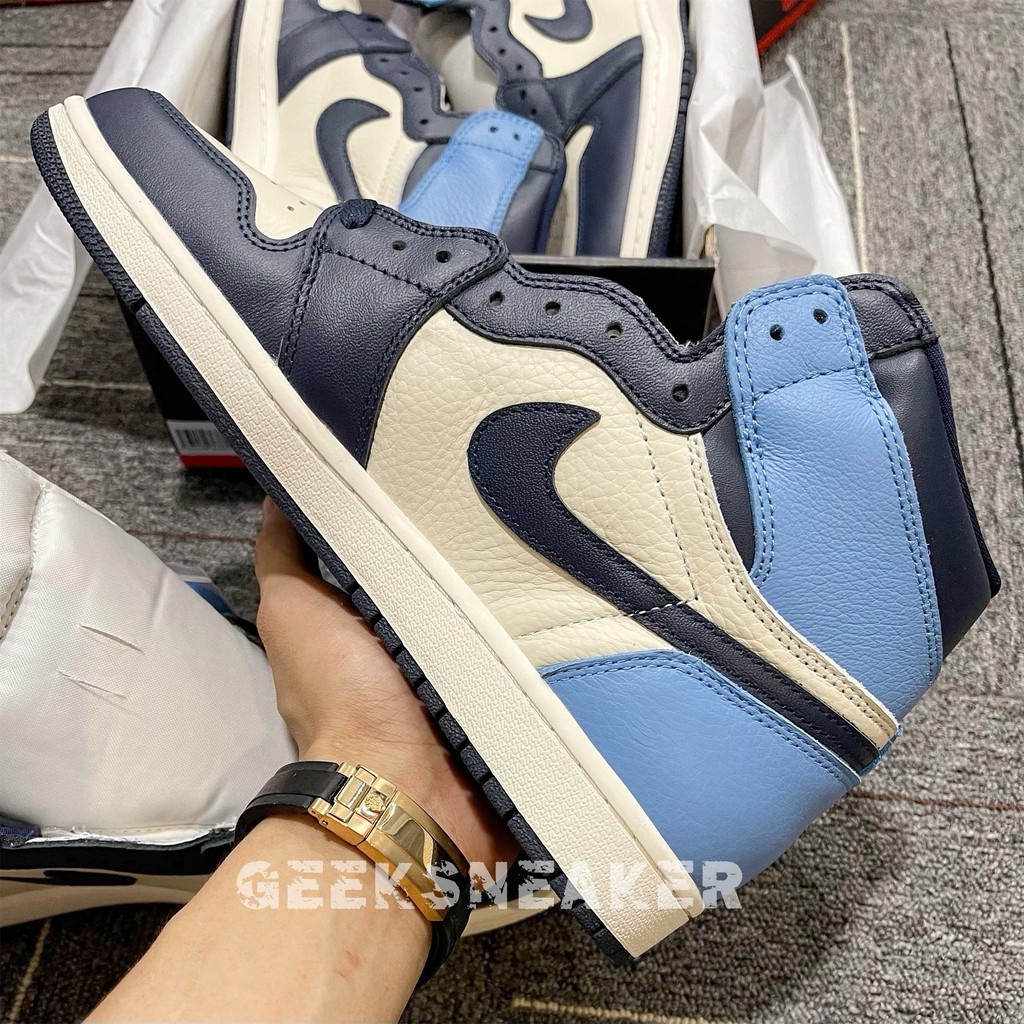 [GeekSneaker] Giày Jordan 1 Retro High Obsidian UNC - Nguyên Bản " SC "