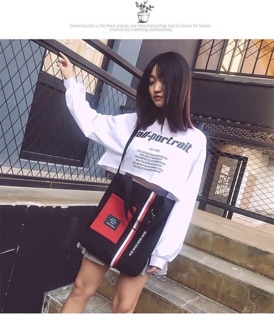 Túi tote sọc phối túi