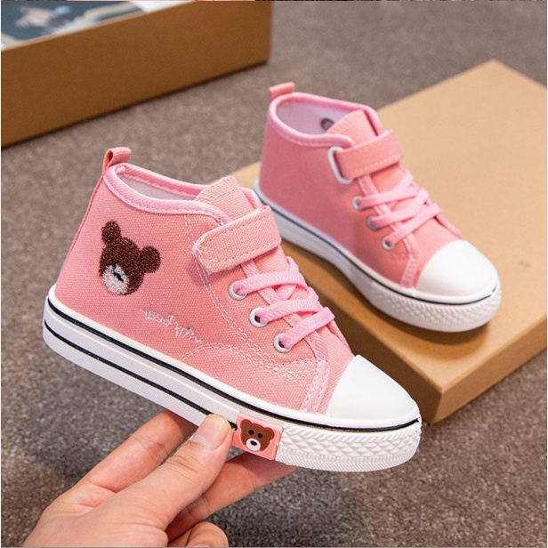 Giày Thể Thao Vải Canvas Đế Thấp Chống Trượt Thêu Họa Tiết Hoạt Hình Phong Cách Mới 2022 Cho Bé
