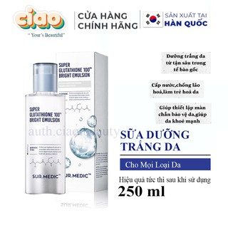 Sữa Dưỡng Trắng Da Sur.Medic Super Glutathione 100 Bright Emulsion | Surmedic