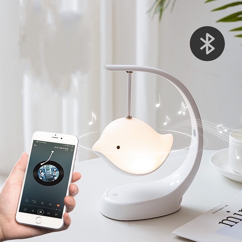 Đèn ngủ kiêm loa bluetooth chim bay 7 màu dễ thương