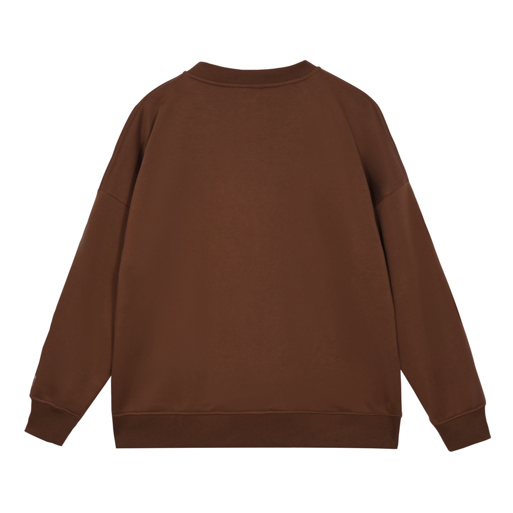 Áo khoác nữ cardigan tay dài dáng rộng màu nâu chất nỉ đẹp - Forest