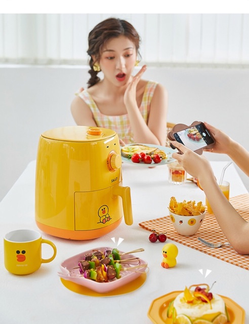 Nồi Chiên Không Dầu JoYoung Line Friends Sally &amp; Brown [CMART GIA DỤNG TIỆN ÍCH]