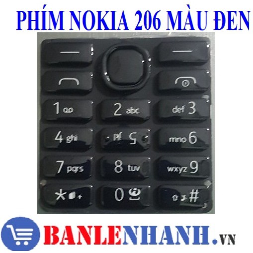 PHÍM ĐIỆN THOẠI NOKIA 206 MÀU ĐEN