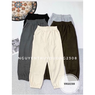 [Ảnh thật/Sẵn/Video]Quần jogger nhung tăm bo gấu