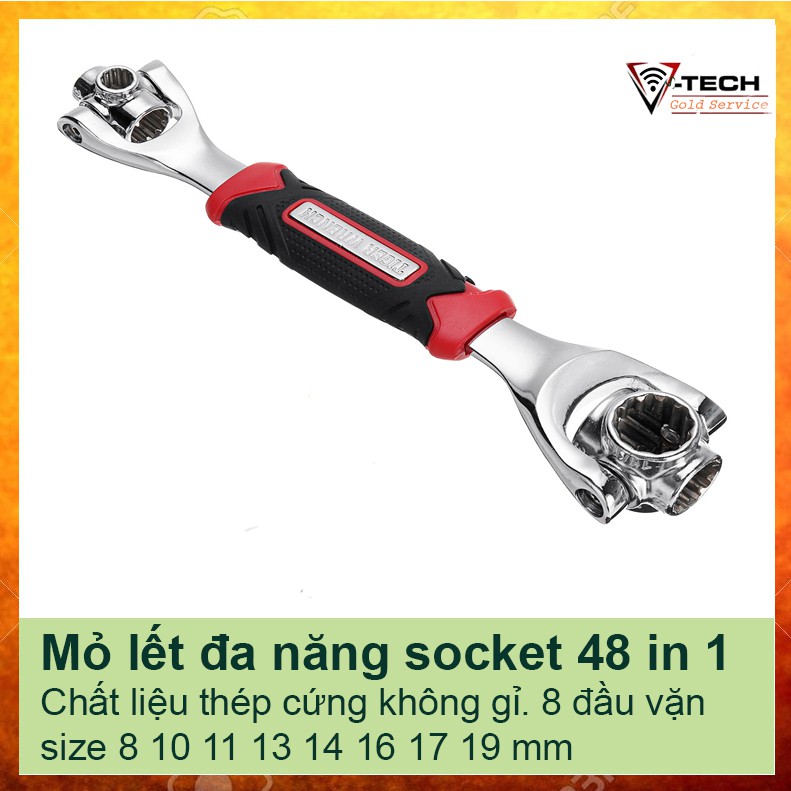 Dụng cụ sửa chữa đa năng | Mỏ lết, cơ lê đa năng The 48-in-1 Socket Wrench vặn được nhiều loại ốc