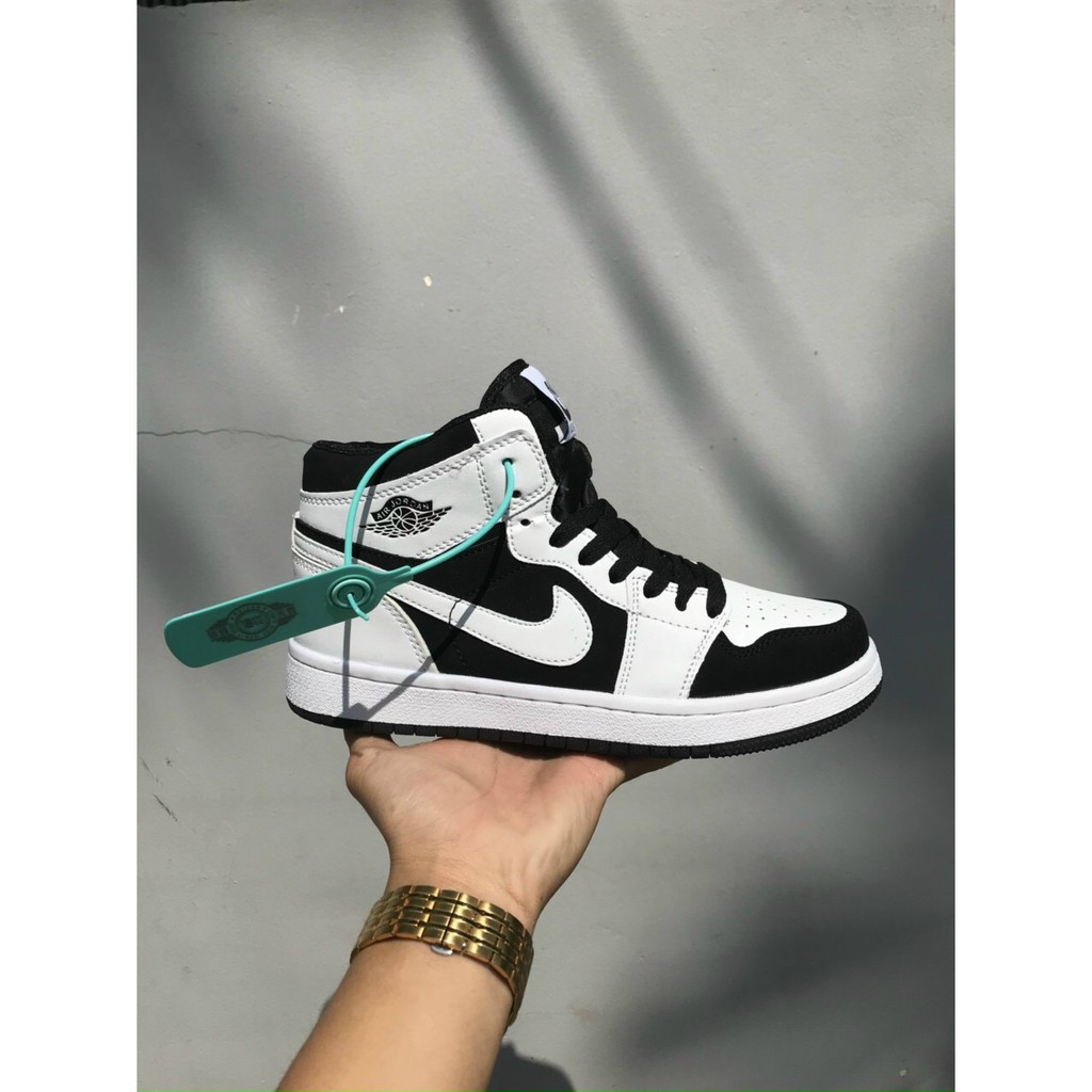 Giày Thể Thao Nike_Air Jodan Panda Cao Cổ Đen  Trắng