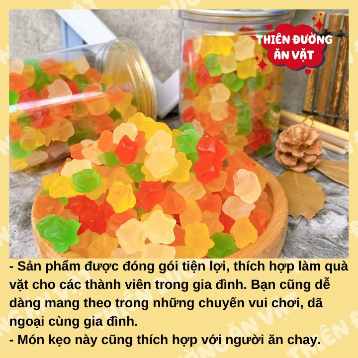 Kẹo dẻo trái cây chip chip 500g THIÊN ĐƯỜNG ĂN VẶT đồ ăn vặt mềm nhiều hương vị thơm ngon cho bé
