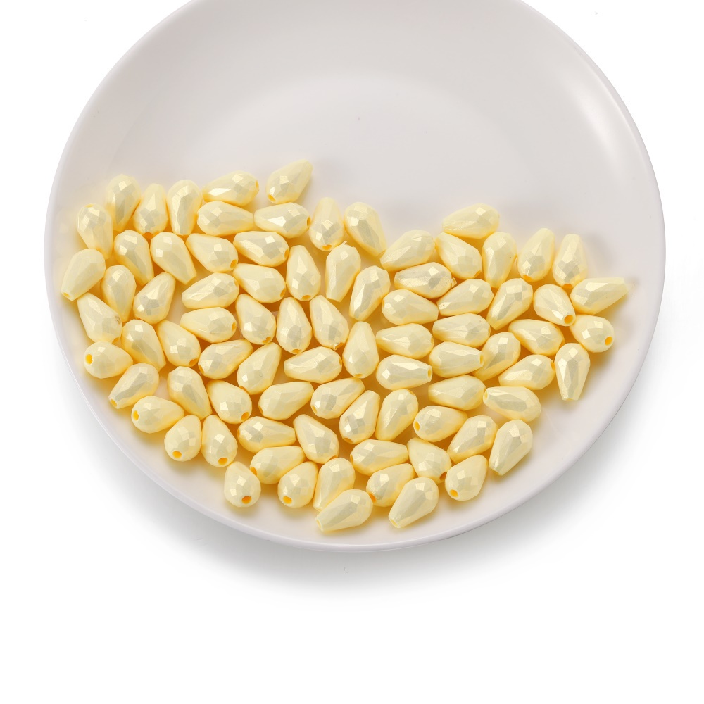 Set 50/100 hạt xỏ St.kunkka làm đồ trang sức thủ công bằng nhựa hình giọt nước nhiều màu tùy chọn