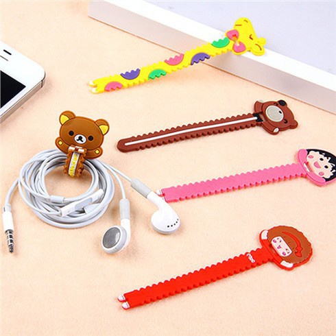 Dây Thu Gọn Tai Nghe, Cáp Sạc Điện Thoại Hoạt Hình Dễ Thương