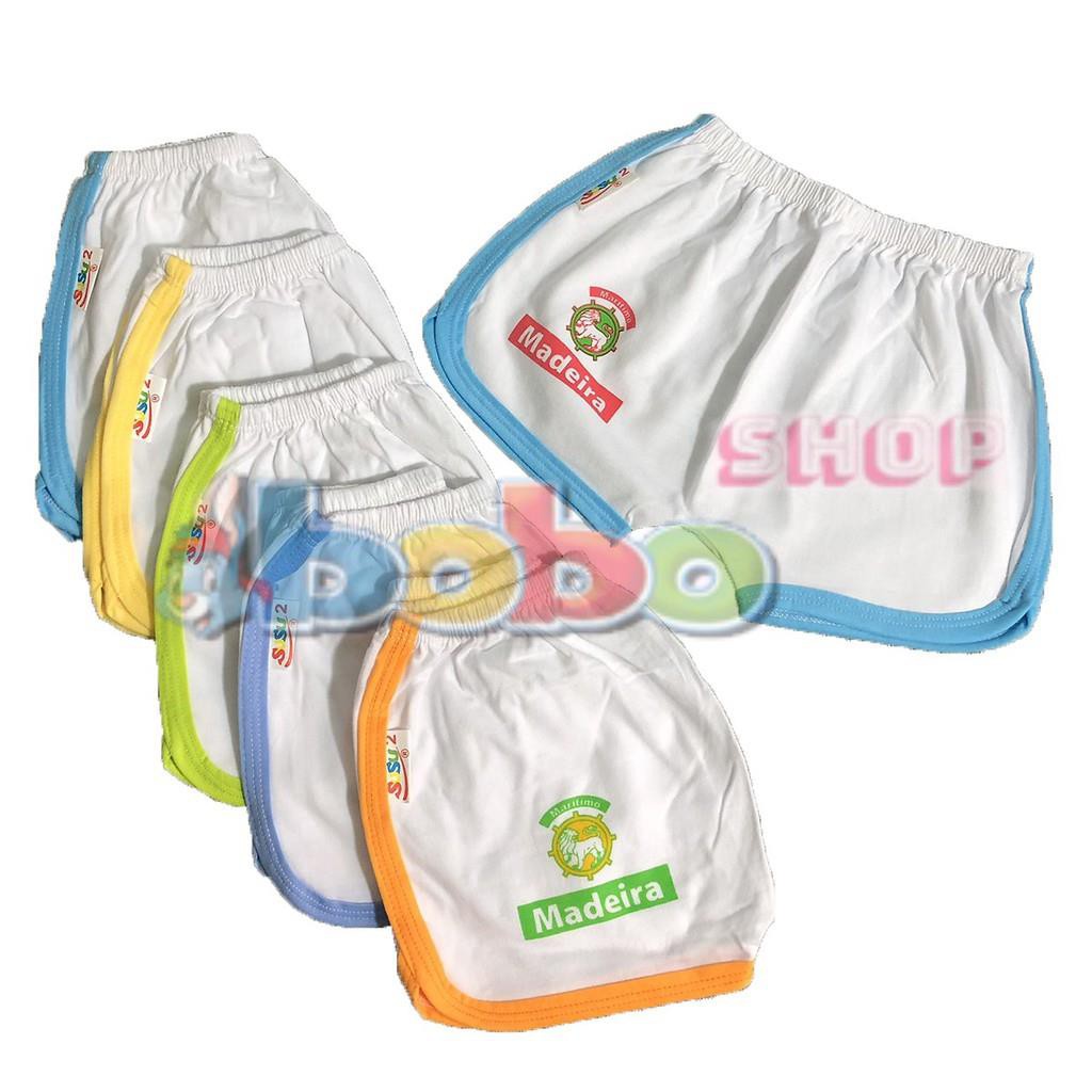 Set 10 Quần Đùi Trắng Viền Màu Thể Thao Susu Cho Bé