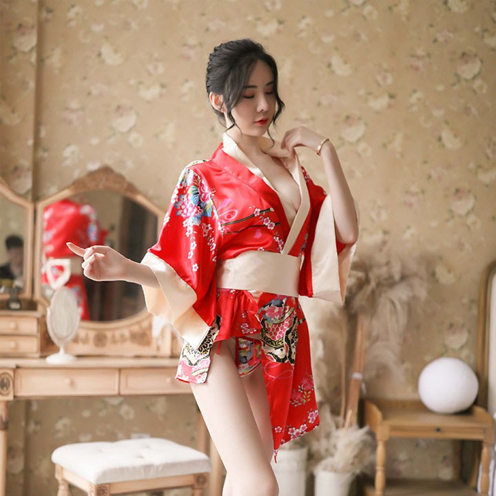 Váy ngủ kimono sexy đồ ngủ cosplay phong cách Nhật Bản quyến rũ