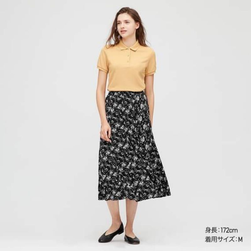 (UNIQLO Nhật chính hãng) Nữ - Áo polo vải pique co giãn ngắn tay