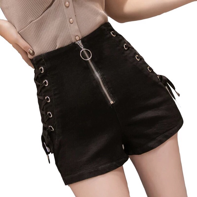 QUẦN SHORT KAKI ĐAN DÂY 2 BÊN CO GIÃN LƯNG CAO - LLShop👒