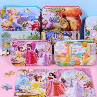 Hộp ghép hình Elsa, paw patrol, super wings 60 mảnh gỗ kèm hộp- đồ chơi trí tuệ - Selenshop