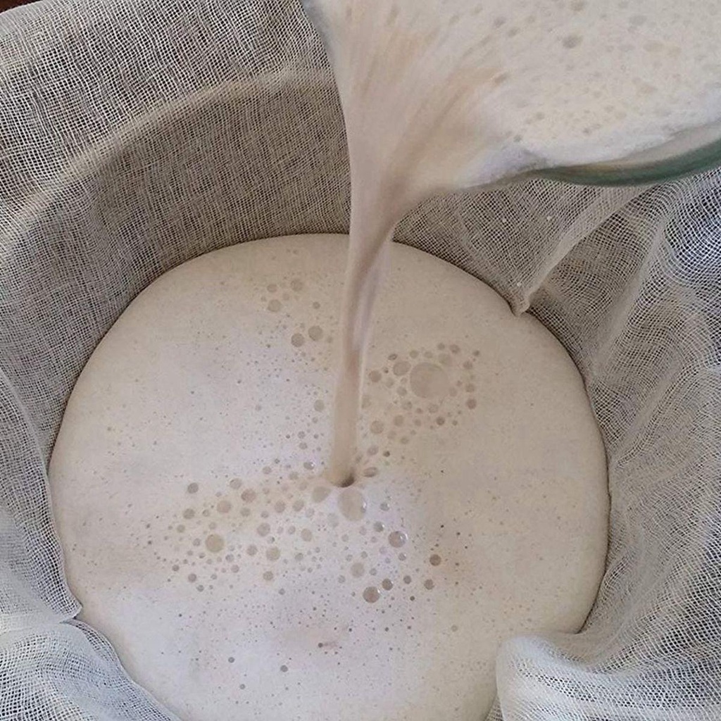 AUGUSTINA Vải Cotton Lọc Tự Nhiên Không Tẩy Trắng Có Thể Tái Sử Dụng Cho Hạt Sữa Đậu Bánh Mì